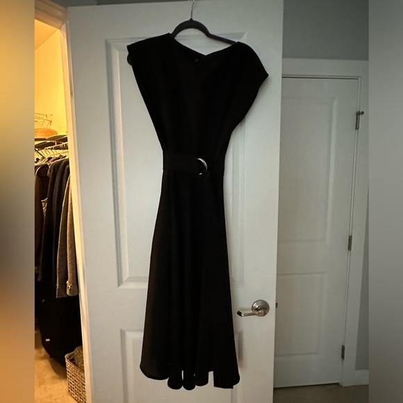NWT MEEM Label Black Midi Dress w/pockets UK SZ: SM (see last pic - size guide) - Picture 7 of 16